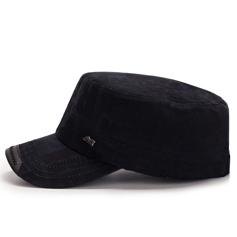 Men's Square Letter Flat Cap Light Cotton Sunshade Hat