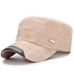 Men's Square Letter Flat Cap Light Cotton Sunshade Hat