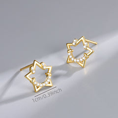 S925 Star Stud Earrings Girl Small Earrings For Girls