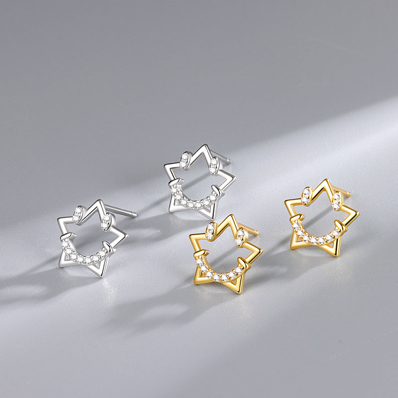 S925 Star Stud Earrings Girl Small Earrings For Girls