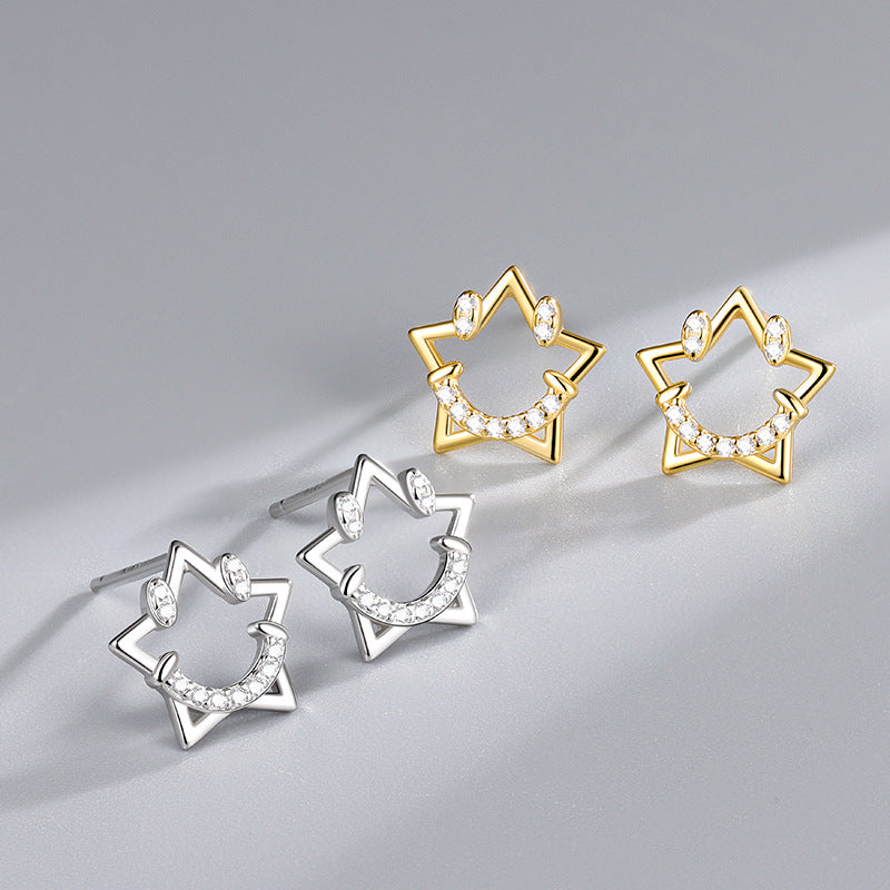 S925 Star Stud Earrings Girl Small Earrings For Girls
