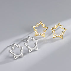 S925 Star Stud Earrings Girl Small Earrings For Girls