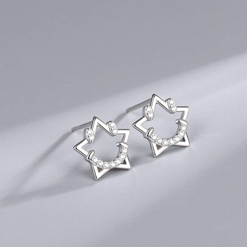 S925 Star Stud Earrings Girl Small Earrings For Girls