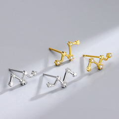 S925 Silver Rhinestone Stud Earrings & Fashionable Jewelry for Women