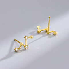 S925 Silver Rhinestone Stud Earrings & Fashionable Jewelry for Women