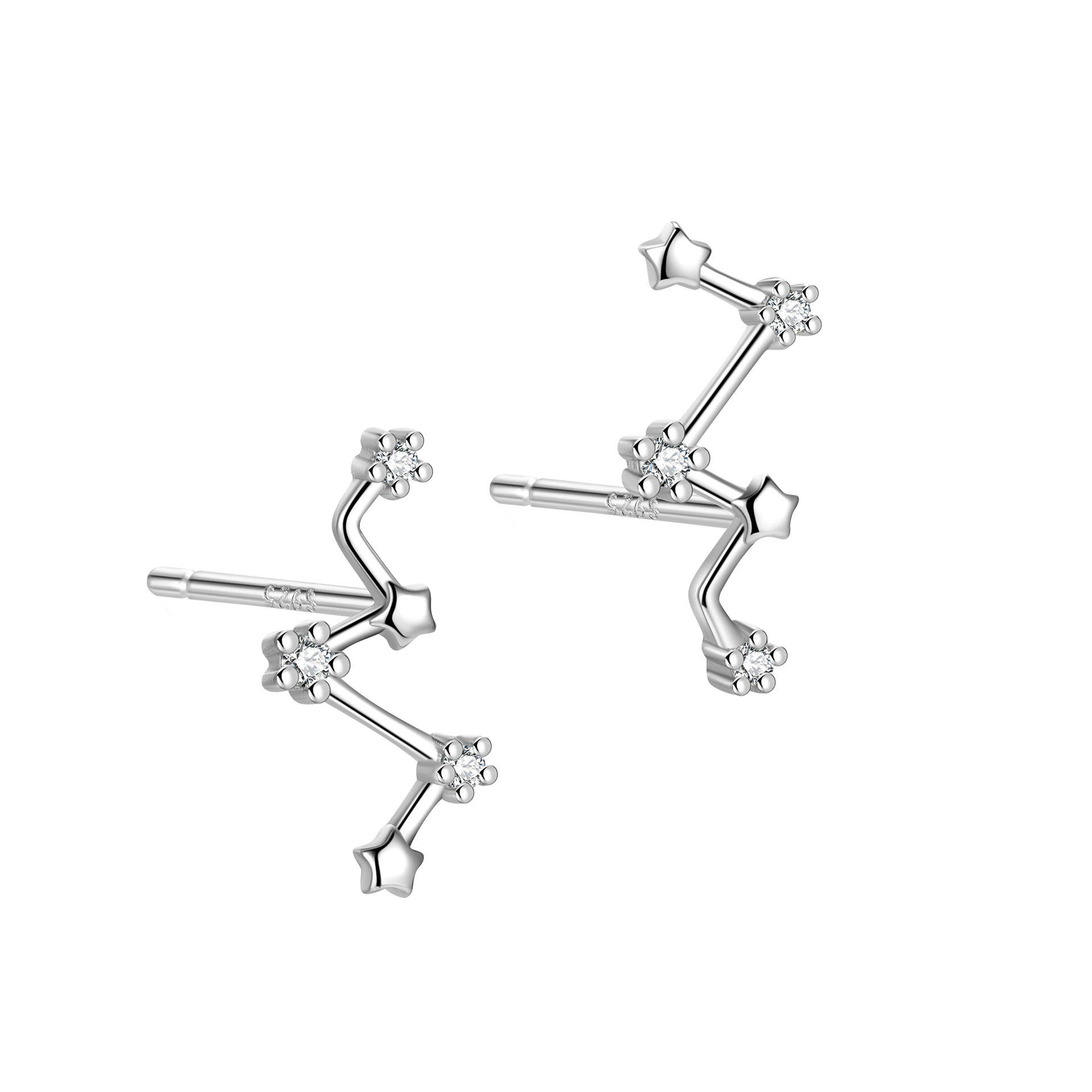 S925 Silver Rhinestone Stud Earrings & Fashionable Jewelry for Women