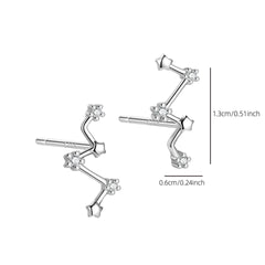 S925 Silver Rhinestone Stud Earrings & Fashionable Jewelry for Women