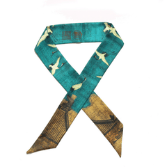 Chinese Classical Satin Neckerchief Lightweight Scarf