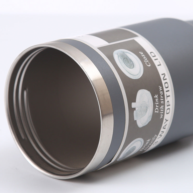 30oz Portable Car Tumbler 304 Stainless Steel Insulated Cup Leakproof