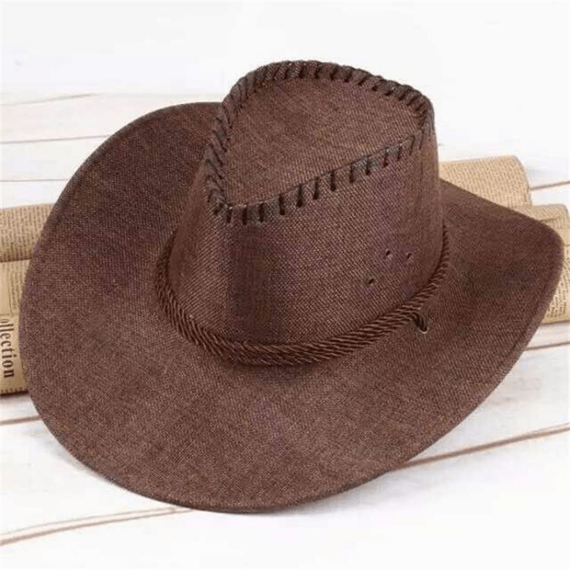 Men's Summer Denim Hat Linen Embossed Vintage Style Sun Hat