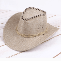 Men's Summer Denim Hat Linen Embossed Vintage Style Sun Hat