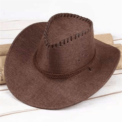 Men's Summer Denim Hat Linen Embossed Vintage Style Sun Hat