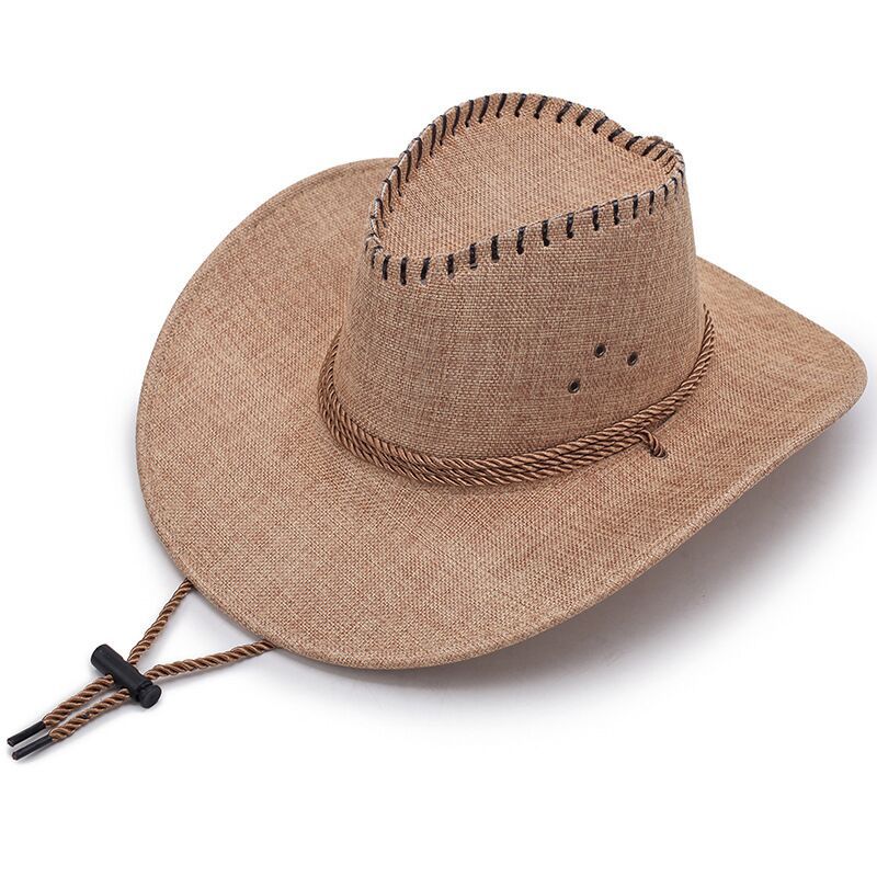 Men's Summer Denim Hat Linen Embossed Vintage Style Sun Hat