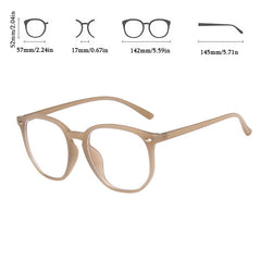 Light Blocking Glasses Rivet Jelly Square Clear Lens Computer Spectacles