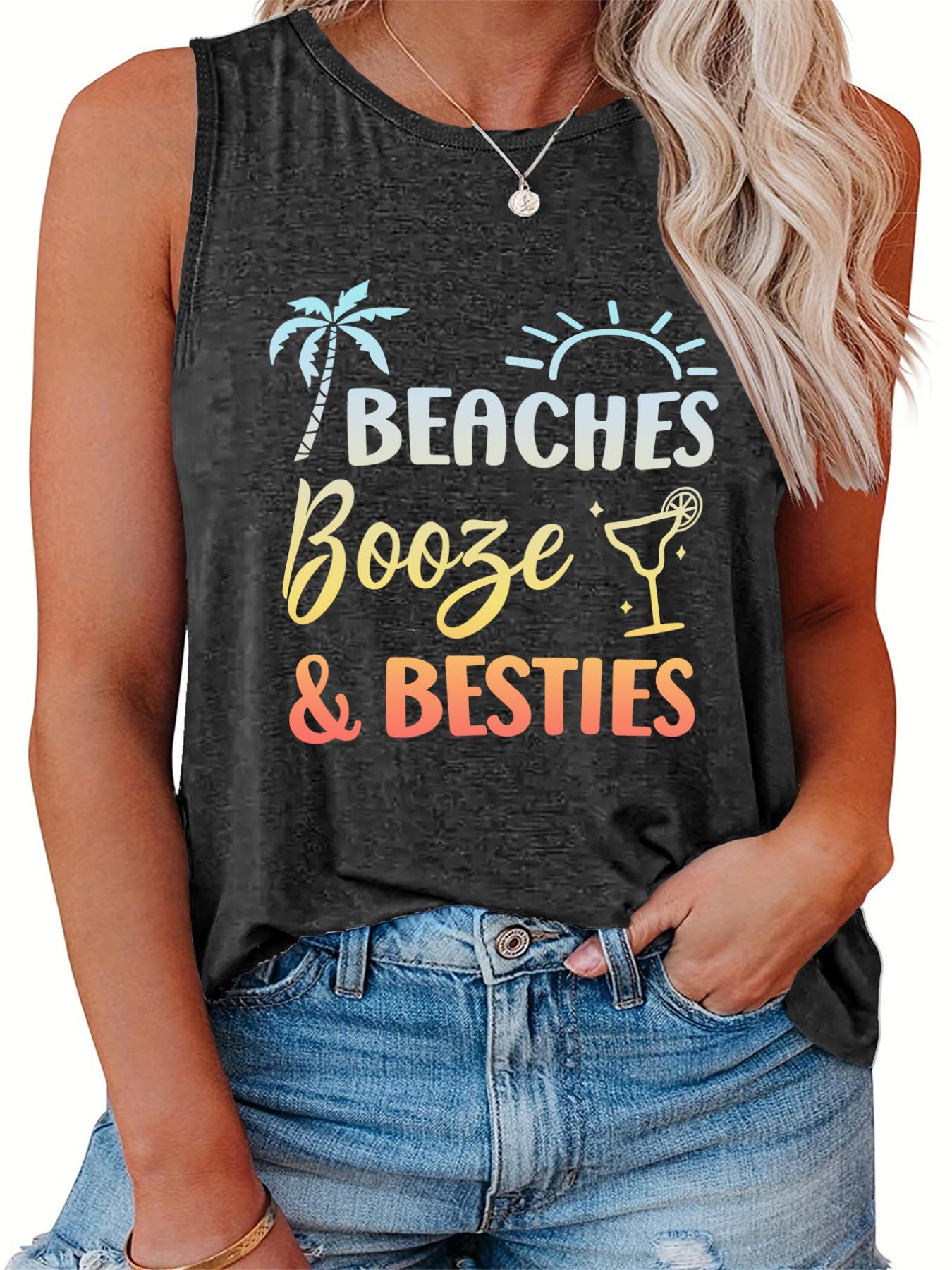 Ombre Letter Print Tank Top