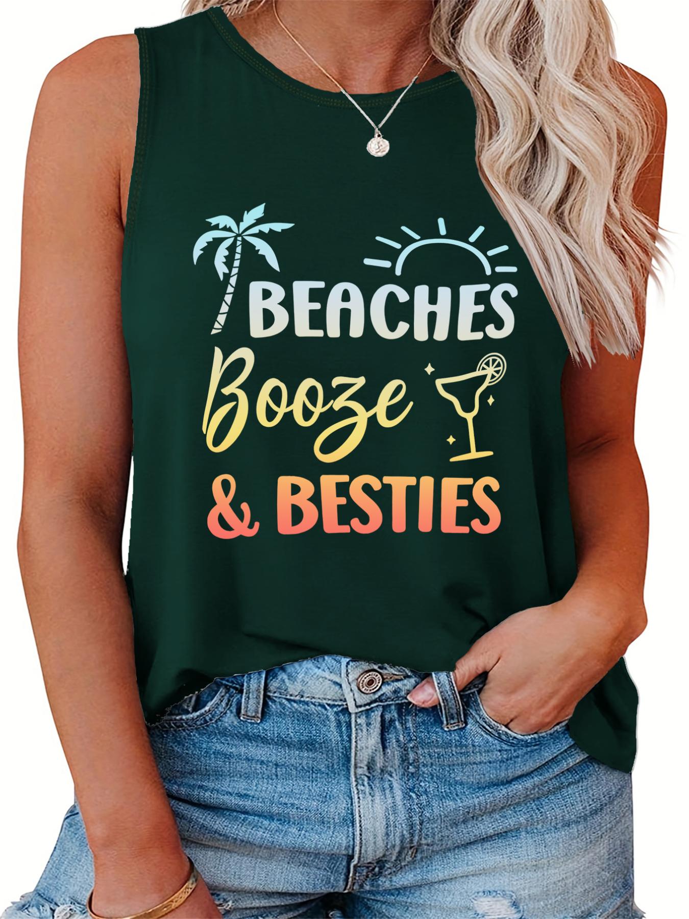 Ombre Letter Print Tank Top