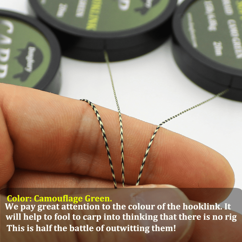 20m Carp Fishing Line Soft Hook Link Uncoated Braid Line For Hair Rig