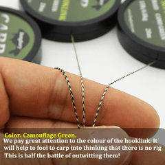 20m Carp Fishing Line Soft Hook Link Uncoated Braid Line For Hair Rig