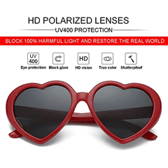 Heart-Shaped Sunglasses UV400 for Women Men