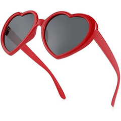 Heart-Shaped Sunglasses UV400 for Women Men