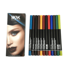 12pcs Set Colorful Eyeliner Pen Luminous Waterproof Lip Liner Pen