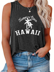 Women's Coconut Tree Print Tank Top