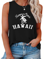 Women's Coconut Tree Print Tank Top