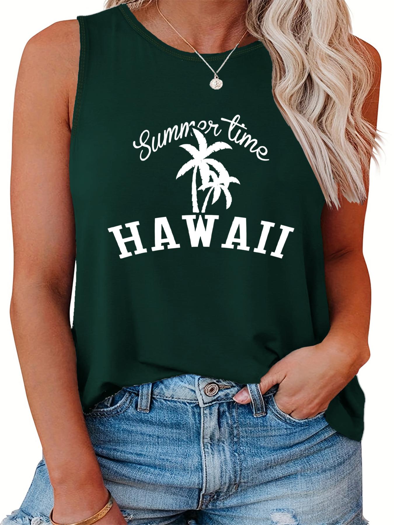 Women's Coconut Tree Print Tank Top