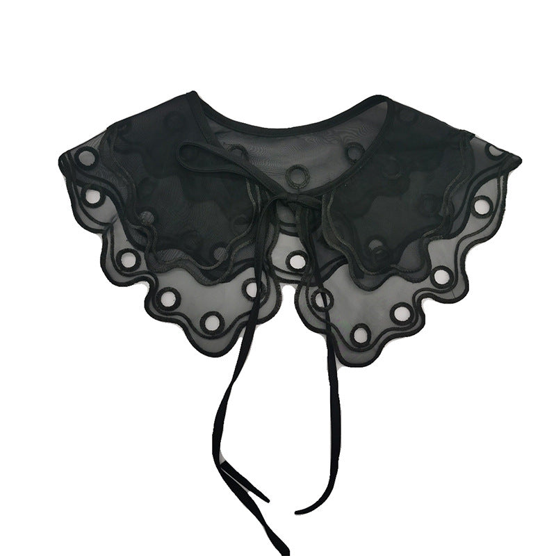 Bow Doll Collar Shawl Neckline Trim Detachable Collar