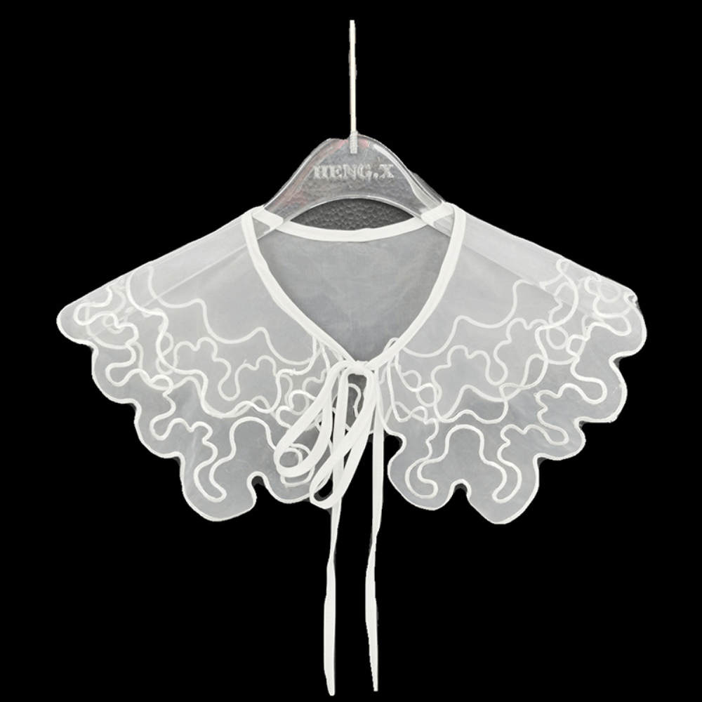 Bow Doll Collar Shawl Neckline Trim Detachable Collar