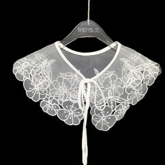 Bow Doll Collar Shawl Neckline Trim Detachable Collar