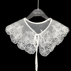 Bow Doll Collar Shawl Neckline Trim Detachable Collar
