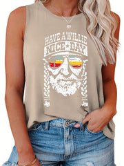 Women's Figure Print Tank Top