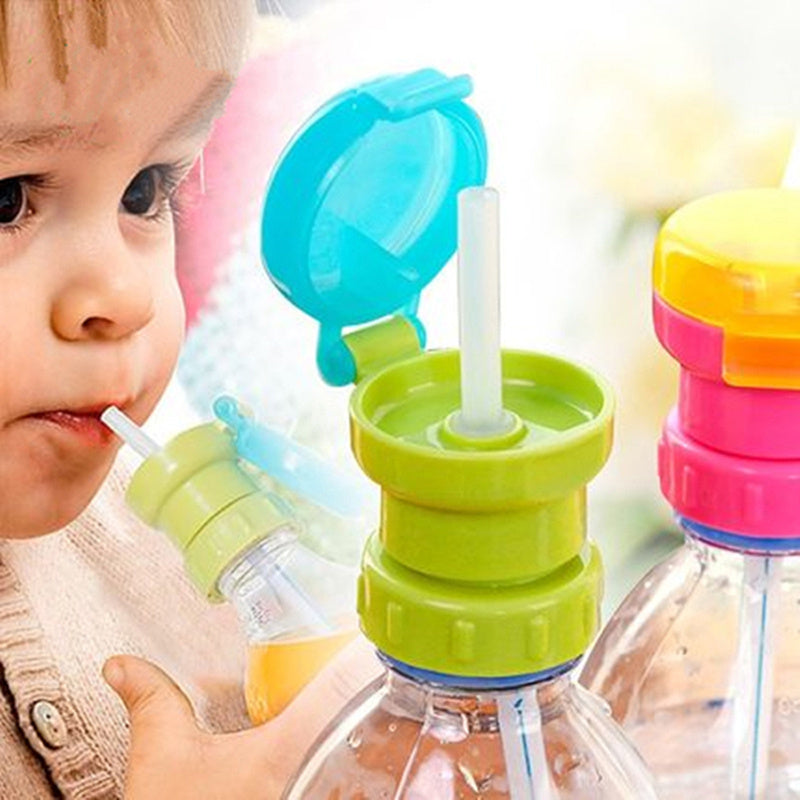 Spill-Proof Kids Water Bottle Cap with Straw