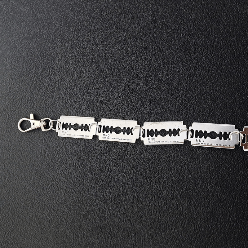 Chunky Razor Blade Barbed Thorns Spiked Wire Necklace Choker