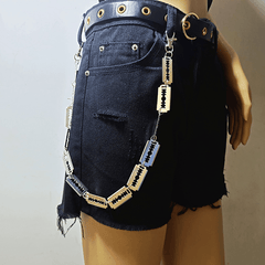Chunky Razor Blade Barbed Thorns Spiked Wire Necklace Choker