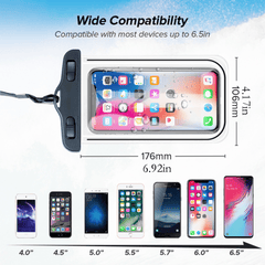 Waterproof Mobile Phone Dry Bag with Touch Screen Holder and Lanyard