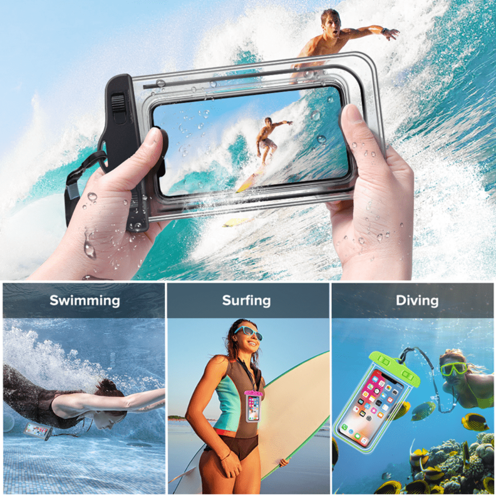 Waterproof Mobile Phone Dry Bag with Touch Screen Holder and Lanyard