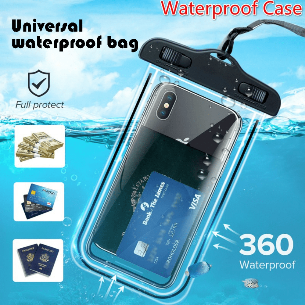 Waterproof Mobile Phone Dry Bag with Touch Screen Holder and Lanyard