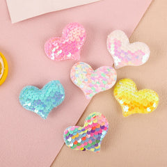 Sequin Heart Hair Clips Hair Hoop for Girls