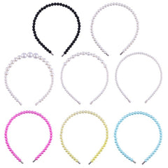 Kids Large Pearl Headband French Mori Beaded Hairpin