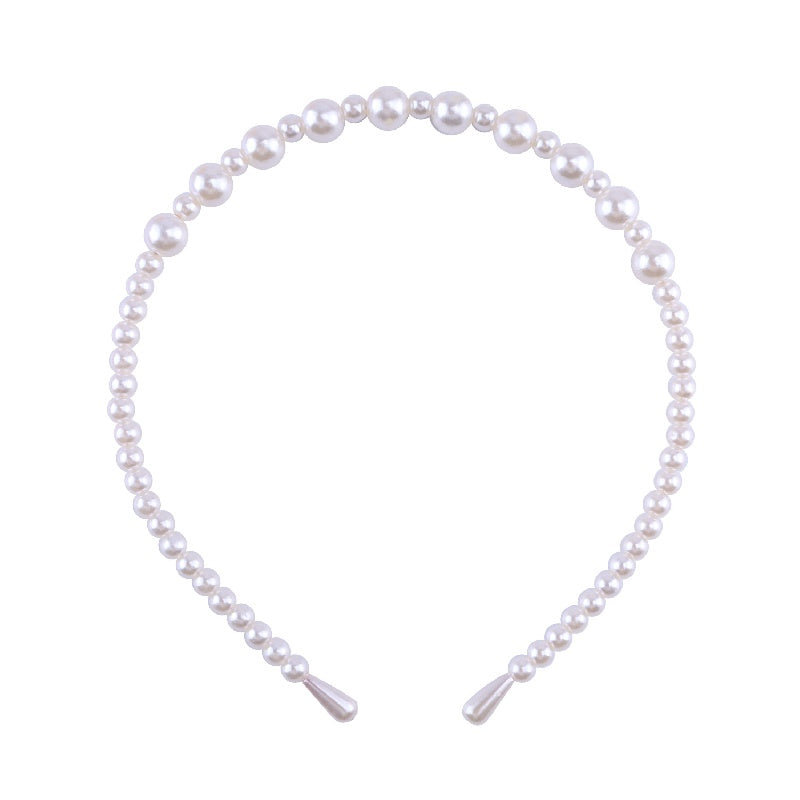 Kids Large Pearl Headband French Mori Beaded Hairpin
