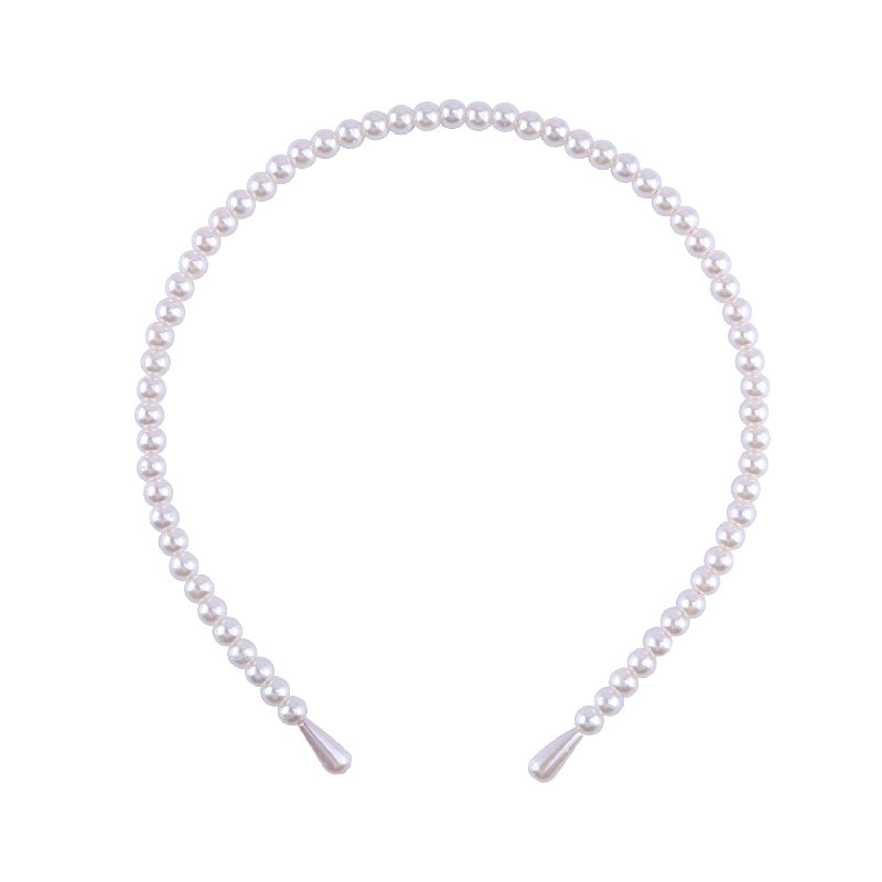 Kids Large Pearl Headband French Mori Beaded Hairpin