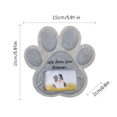 Resin Pet Headstone Dog Memorial Stone With Photo Frame