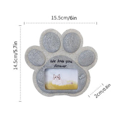 Resin Pet Headstone Dog Memorial Stone With Photo Frame