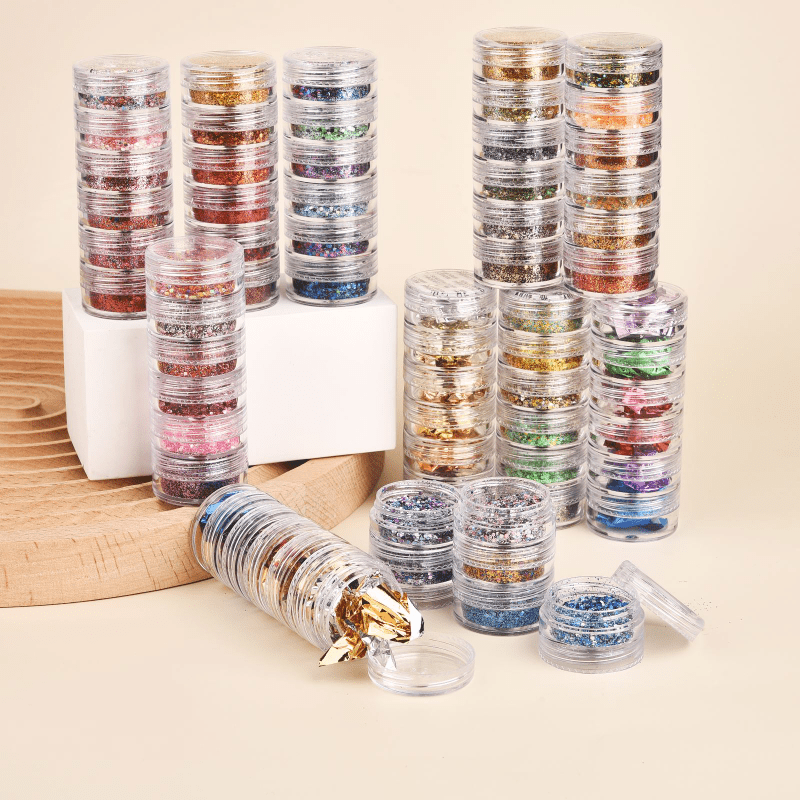 6 Resin Confetti Foil Filler for DIY Nail Art & More