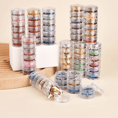 6 Resin Confetti Foil Filler for DIY Nail Art & More