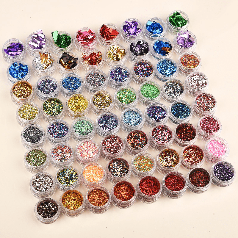 6 Resin Confetti Foil Filler for DIY Nail Art & More