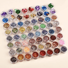 6 Resin Confetti Foil Filler for DIY Nail Art & More