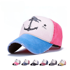 Fashion Distressed Pirate Anchor Pattern Sun Hat